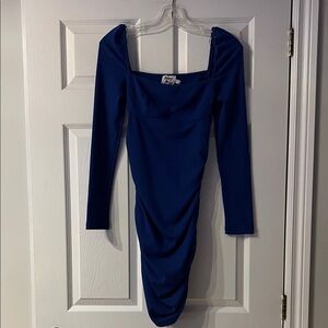 Princess Polly Elegant Royal Blue Long Sleeve Dress